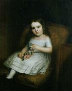 Albert Gallatin Hoit Amanda Fiske, aged five painting